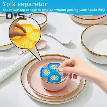 2 шт. Разделитель яичного желтка, легкий разделитель, фильтр, экстрактор яичного желтка, кухонный инструмент для выпечки, приготовления пищи разноцветный
