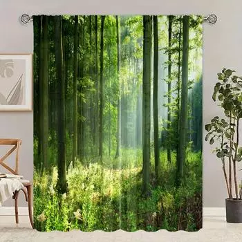 2 шт. - Размер рисунка можно изменить - Штора с принтом - Материал полиэстер - Спальня, гостиная, кабинет 30inchx65inchx2Pcs