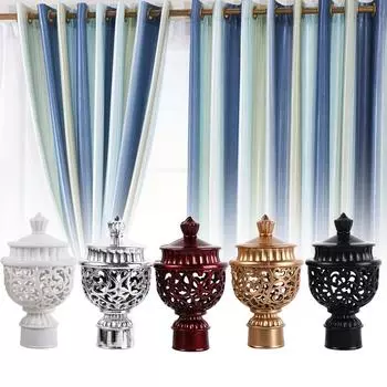 2 шт. разных размеров наконечники для карниза для штор пластиковые винтажные концы для штор