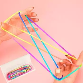 2 шт. развивающая игрушка прочный материал экологически чистый обучающий для мальчиков и девочек пальчиковая струна игровые игрушки веревка