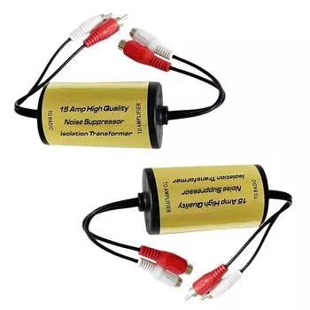 2 шт. RCA Аудио Фильтр Шумов Подавитель Изолятор Земляной Петли Для Автомобильного Усилителя Стерео