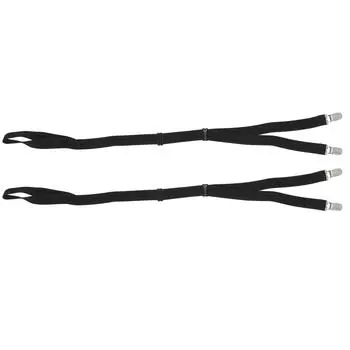 2 шт. Регулируемая эластичная черная рубашка в стиле Y с фиксирующей лентой по краю рубашки и петлей для ног