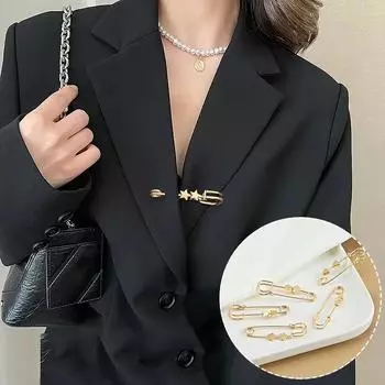 2 шт. Регулируемая простота пряжки на талии корейской версии предотвращает утечку света практичная фиксированная брошь украшение одежды затягивается