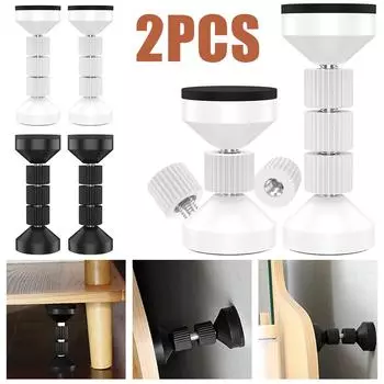 2 шт. Регулируемая резьбовая рама кровати, противотряска, самоклеящиеся фиксаторы изголовья, телескопическая опора, крепежные элементы, инструменты белый