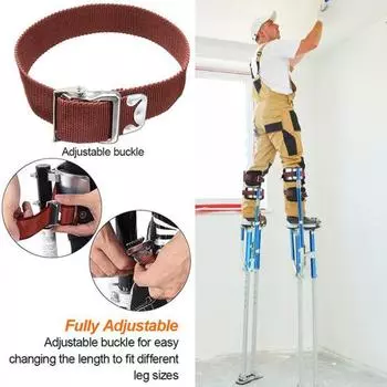 2 шт. регулируемые нейлоновые ремни для ног, запасные части для ходулей из гипсокартона, ремни для ходулей, комплект фиксирующих ремней для ног 2pcs
