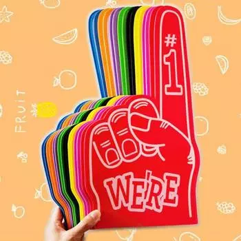 2 шт., реквизит для поднятия настроения, номер 1, спортивный реквизит для поддержки пальцев, реквизит для победных игр, аплодисменты для жестов для спортивных мероприятий красный