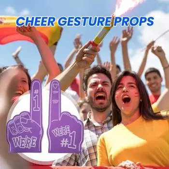 2 шт., реквизит для поднятия настроения, номер 1, спортивный реквизит для поддержки пальцев, реквизит для победных игр, аплодисменты для жестов для спортивных мероприятий красный