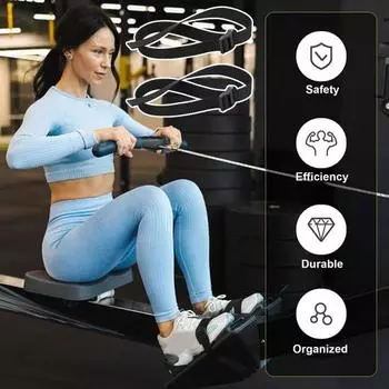 2 шт. ремень для ног гребного тренажера, прочный, регулируемый, сменный ремень для ног, многофункциональный