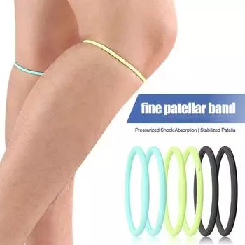 2 шт. ремень для поддержки сухожилия надколенника, нескользящий бандаж для колена, для облегчения боли, тонкий стабилизатор надколенника для бега, баскетбола, волейбола, прыгунов, приседаний 2pcs синий
