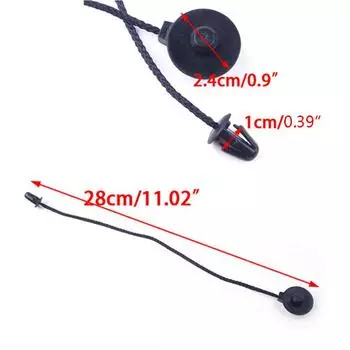 2 шт. ремень для полки багажника автомобиля, износостойкий нейлоновый шнур, подходит для Focus Hatchback 2012-2017 чёрный