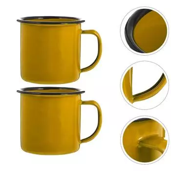 2 шт. ретро железный стакан эспрессо молочная чашка кружка для молока винтажные кофейные аксессуары многофункциональный дорожный инвентарь красный