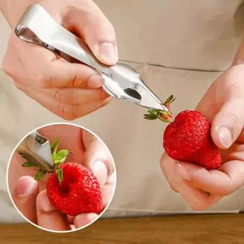 2 шт., резак из нержавеющей стали для удаления глаз ананаса, инструмент для удаления стеблей клубники, эргономичный дизайн, устойчивый к ржавчине инструмент для кухни, кафе, пекарни 2pcs