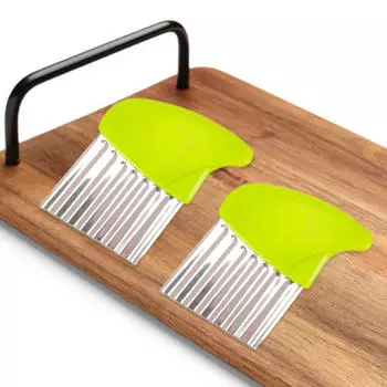 2 шт., режущий инструмент с волнистыми складками, резак для картофеля фри, универсальный компактный портативный картофель