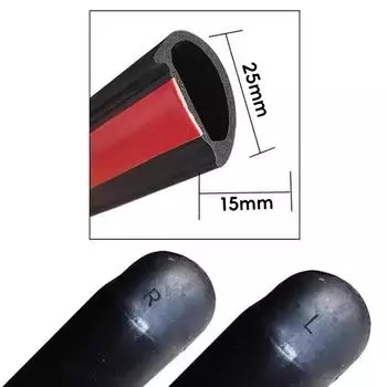 2 шт. резиновый уплотнитель для двери автомобиля, средняя стойка, уплотнительная полоса для автомобиля, самоклеящаяся лента для защиты от царапин и шума