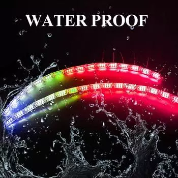 2 шт. RGB автомобильные светодиодные дневные ходовые огни полосы водонепроницаемые красочные с струящейся желтой декоративной фарой указатель поворота 12 В App control