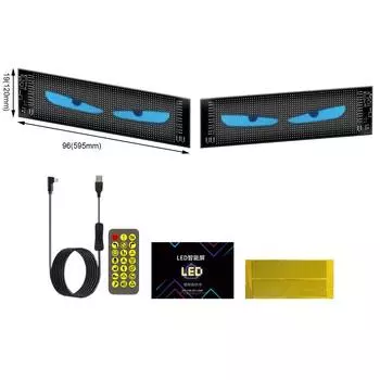 2 шт. RGB светодиодная анимация автомобильного знака светодиодная матричная пиксельная панель DIY программируемая Bluetooth приложение для управления светодиодной панелью гибкий дисплей свет