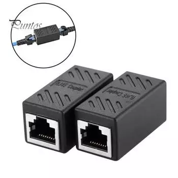 2 шт. RJ45 гнездовой соединитель Cat5/Cat6 LAN Ethernet-кабель удлинитель адаптера