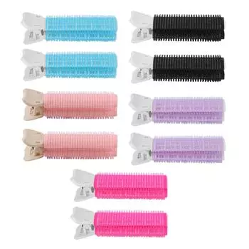 2 шт., роликовые бигуди для объема волос, портативные зажимы для придания объема волос, зажимы для корней волос, инструмент для укладки челки для женщин Black