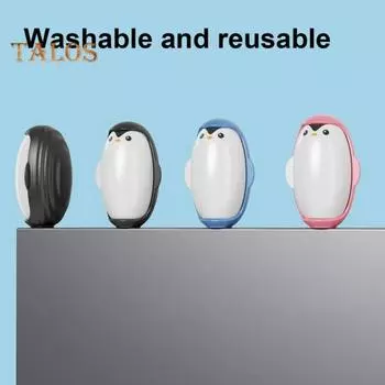 2 шт. роликовый шарик для удаления катышков в форме пингвина, многоразовый инструмент для удаления катышков, моющийся липкий роликовый инструмент для удаления волос чёрный/розовый