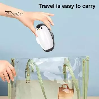 2 шт. роликовый шарик для удаления катышков в форме пингвина, многоразовый инструмент для удаления катышков, моющийся липкий роликовый инструмент для удаления волос синий/чёрный