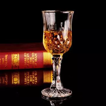 2 шт. роскошные ретро резные хрустальные очки, бокал для спирта, набор рюмок для водки, чашка для вина, коктейль, бар, ресторан, домашние инструменты 120ml 2PCS(Clear)