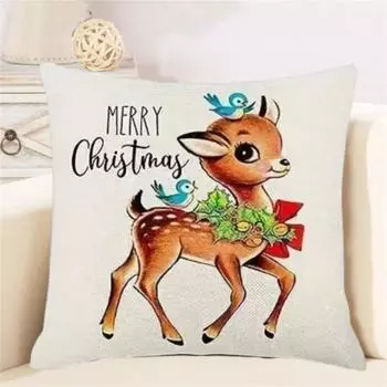 2 шт. Рождественская наволочка с рисунком снеговика, цветной принт, квадратная форма, спальня, гостиная, диван, украшение, наволочка, чехол для подушки