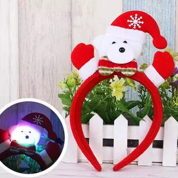 2 шт. Рождественская повязка на голову с застежкой-кольцом для вечеринки Санта-Клауса