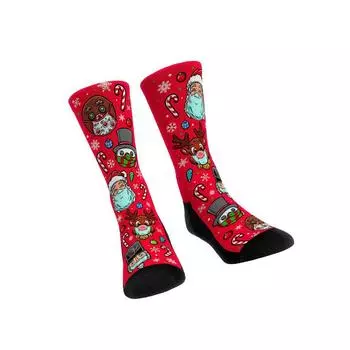 2 шт. рождественские чулки зимние теплые мультяшные печатные рождественские подарки новинка удобные носки для дома спальня type2