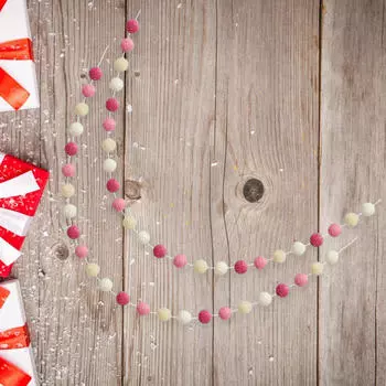 2 шт. Рождественские гирлянды с шариками, баннеры, диаметр 2,5 см, праздничные украшения для вечеринок на открытом воздухе, помпоны