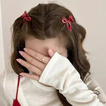 2 шт., рождественские и новогодние винно-красные геометрические заколки для волос в виде акулы для женщин, элегантные универсальные заколки, модные аксессуары для волос D