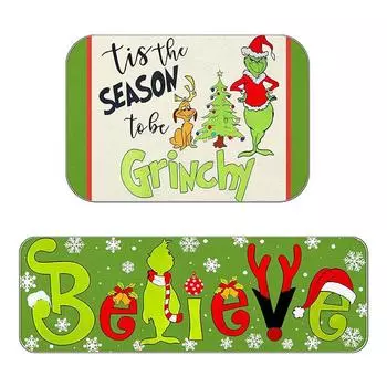 2 шт. Рождественские кухонные коврики и коврики для украшения дома