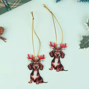 2 шт. Рождественские мультяшные машинки подвески Веселые рождественские украшения елочные украшения