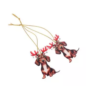 2 шт. Рождественские мультяшные машинки подвески Веселые рождественские украшения елочные украшения