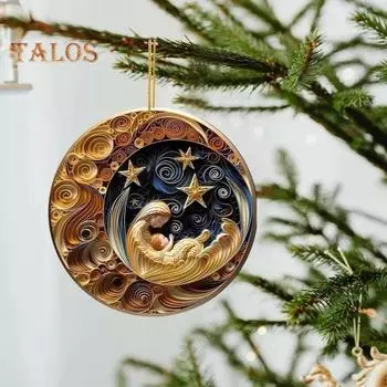 2 шт. Рождественские украшения акриловые плоские рождественские елочные часы-снеговик подвеска для украшения рождественской елки домашняя вечеринка Clock