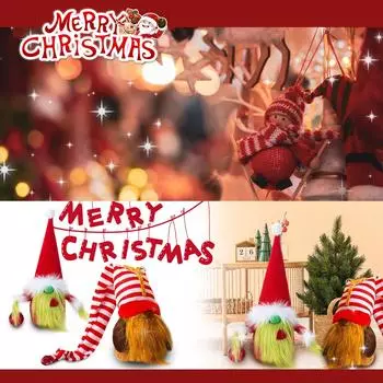 2 шт. Рождественские украшения в виде гномов Рождественские украшения Гномы Веселый Гринчмас Гном Санта Шведская кукла Томте для рождественской вечеринки, праздника Та