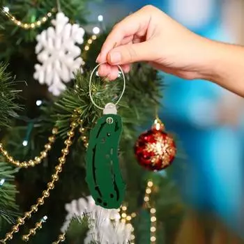 2 шт. Рождественские украшения в виде солений, подвески в виде солений с открытками для рождественской елки