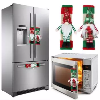 2 шт. рождественский чехол на ручку холодильника ткань безликая кукла микроволновая печь кухонная ручка холодильника дверная ручка протектор рождественские украшения для дома зелёный