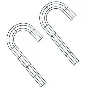 2 шт. Рождественский J-образный венок, проволочная рамка для венка, искусственный цветок, проволочная рамка для венка для рождественского декора, украшение для вечеринки