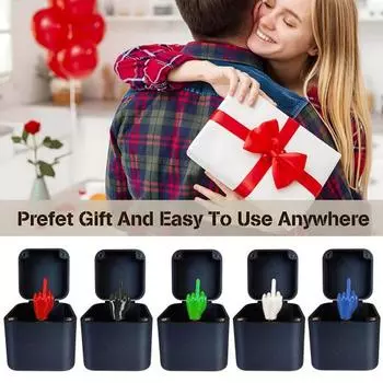 2 шт. Рождественский подарок на палец, игрушки для снятия стресса, забавный жест рукой белый