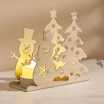 2 шт. Рождественский подсвечник, полый металлический подсвечник с чашами для свечей, Рождественский подсвечник, центральный элемент стола для праздничных вечеринок A