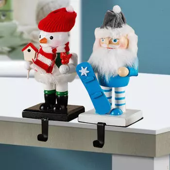 2 шт. Рождественский Щелкунчик, украшение для стола с крючком, скульптура Снеговик