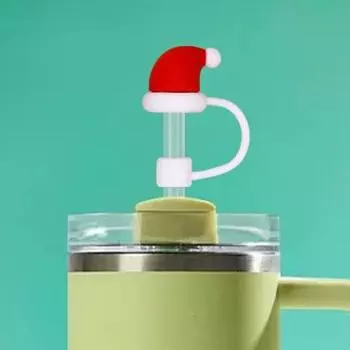 2 шт. рождественский силиконовый колпачок для соломинки 10 мм многоразовый пылезащитный колпачок для соломинки для чашки F