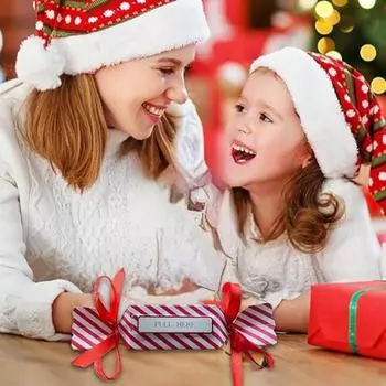 2 шт. Рождественский сюрприз, выдвижной мешочек для денег, вдохновленный конфетами, выдвижная подарочная коробка для денег, самодельные рождественские держатели для денег в подарок