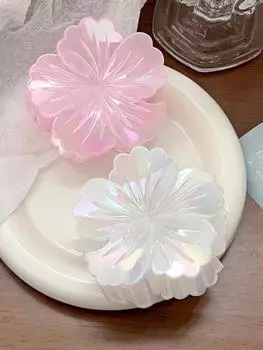 2 шт. Розовый цветок заколка-краб для густых волос, Сильная фиксация Нескользящая, Гавайская, Милая большая заколка-банан Аксессуары для волос для женщин девушки