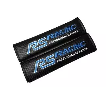 2 шт. RS гоночное углеродное волокно автокресло безопасно чехол для ремня подушки подплечники синий