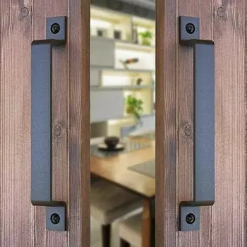 2 шт. Ручка для мебели с заподлицо, фурнитура для ворот, комплект дверных ручек, комплект для шкафа 160mm чёрный