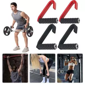 2 шт. ручка для подтягиваний, тренировочная ручка, нескользящая, эргономичная для тренажерного зала, фитнеса, DE Red 2PCS