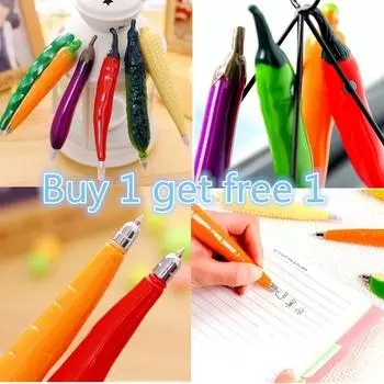 2 шт., ручка с героями мультфильмов, милая офисная ручка с фруктами и овощами, магнит на холодильник 1