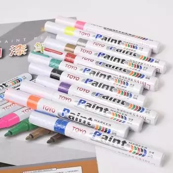 2 шт., ручки для краски с отметками шин, водонепроницаемые, устойчивые к выцветанию, ручки для краски с точным нанесением, аксессуары для автомобилей зелёный