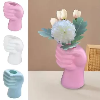 2 шт., ручная работа, протез руки, ваза для цветов, нежная пластиковая ваза, ваза в форме человеческого тела для гостиной белый